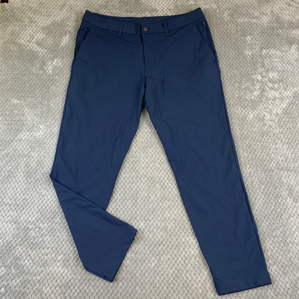 Lululemon Commission‎ Slim-Fit Pant Warpstreme Navy Blue Men's 36 LM5AO4S